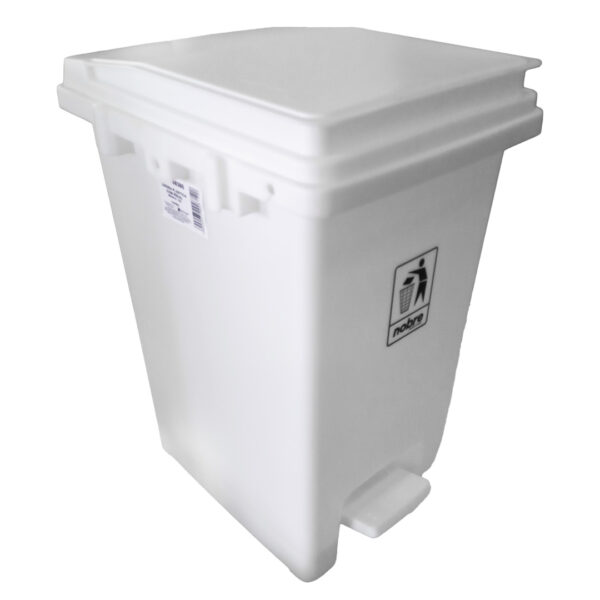 Cesto de 20 lts. blanco con pedal - nobre
