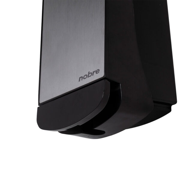 Dispenser para jabón líquido negro con tapa de acero inox